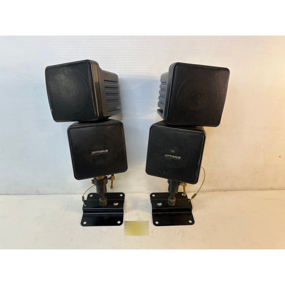 Optimus XTS 8 Cube Speakers Pair Good 40-2064‎ INCLUDES MOUNTS 30 Watts
